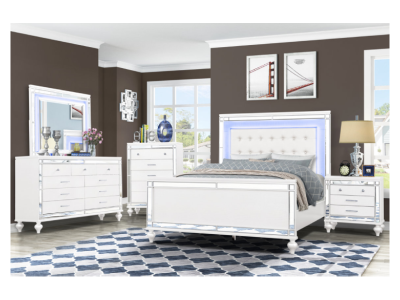 Modern Bedroom Set in White - B2115 White
