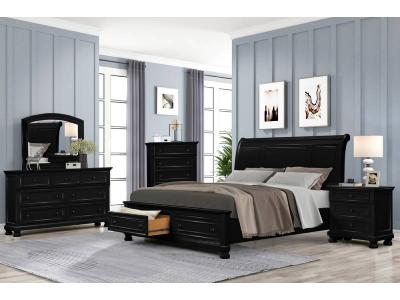Charley Bedroom Set in Black - Charley(B)