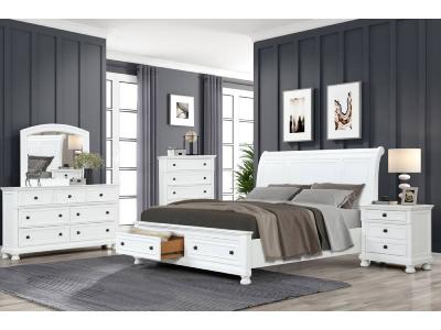 Charley Bedroom Set in White - Charley(W)