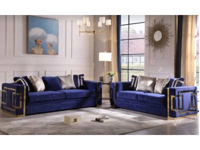 Modern Fabric Sofa Set - Lantern-Blue