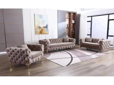 Modern Fabric Velvet Sofa Set - LS_3425 (LBr)