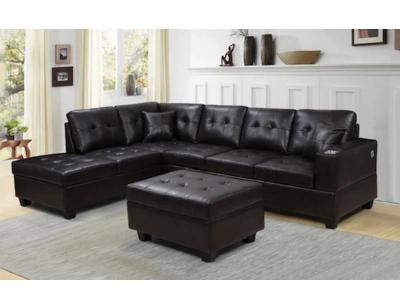 Modern Leather Sectional Sofa - LS_FF01_CH