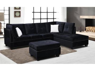 Modern Fabric Sectional Sofa - LS_FF02_BL