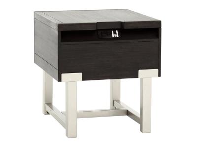 Ashley Furniture Chisago Rectangular End Table T930-3 Black/Silver