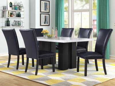 Marble Table Top 7 Piece Dining Set - DS004