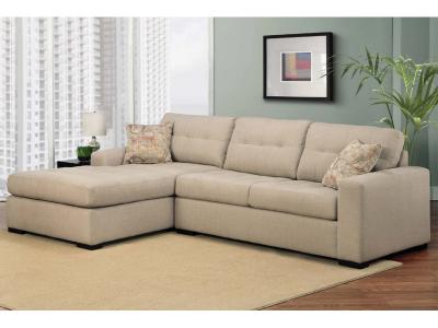 4015 Leon Oyester Fabric Sectional Sofa - 9852