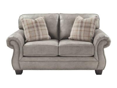 Ashley Olsberg Loveseat with Attached Back and Loose Cushions - 4870135