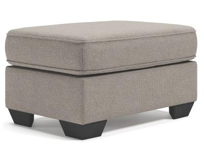 Ashley Greaves Ottoman With Corner-blocked Frame In Stone - 5510414
